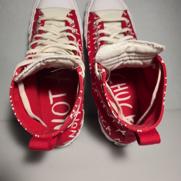 Converse Street UNT1TL3D High Top Red&White Canvas Sneakers 171962C Men's Size12 - Picture 11 of 16